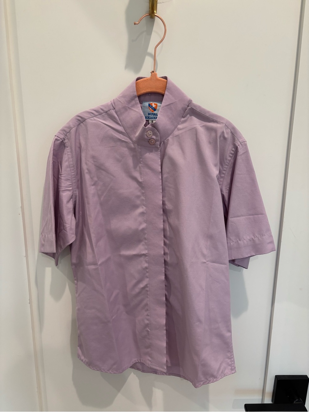 Kids' Lavender Short-Sleeve Button-Down Show Shirt